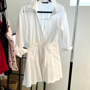 Zara shirt dress pleated skort
